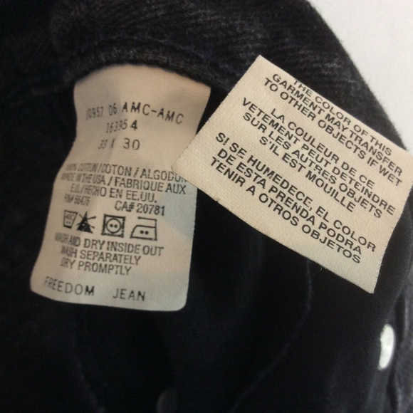 ❌SOLD❌Men's Tommy Hilfiger Black Flag Jeans 33x30 - Picture 5 of 7